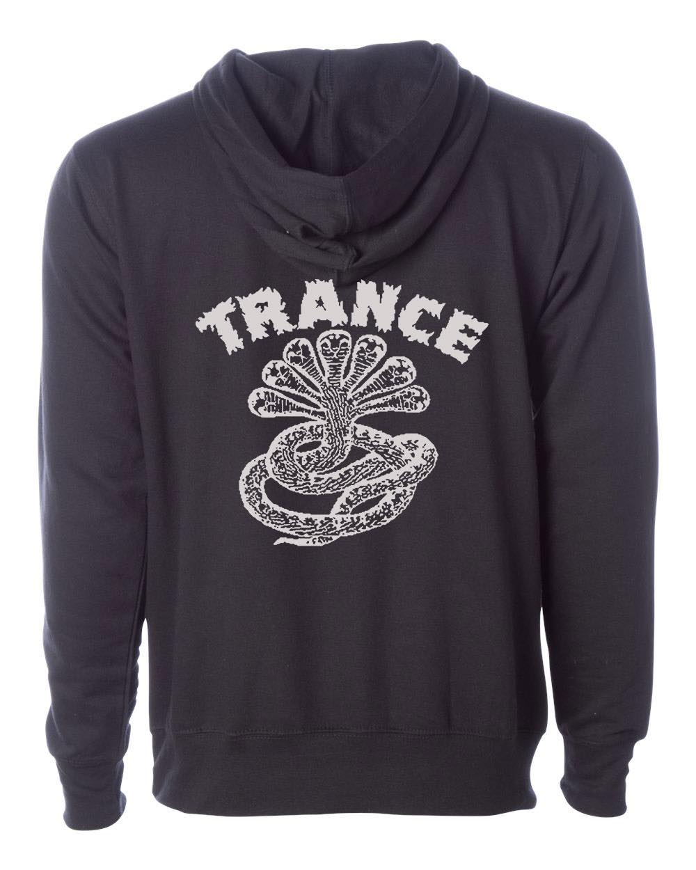 Trance Syndicate "Logo" Silver Ink Zip-Up Hooded Sweatshirt