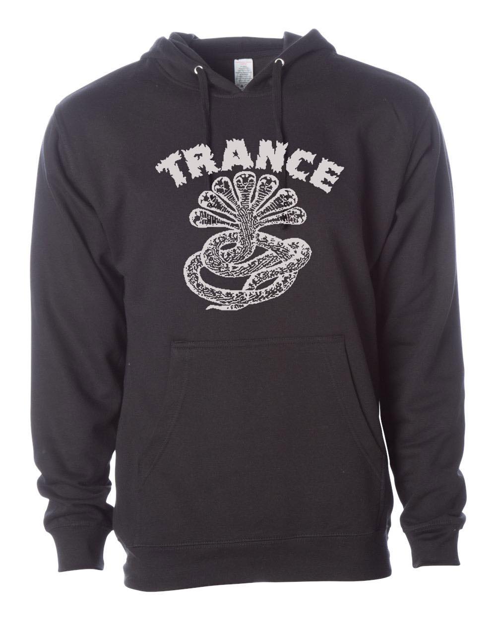 Trance Syndicate Silver Ink Large Front Logo Pull-Over Hooded Sweatshirt