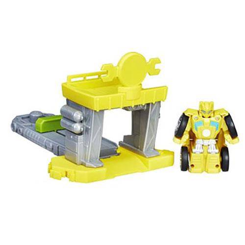 Transformers Rescue Bots Flipracer Launchers - Bumblebee Quick Launch Garage
