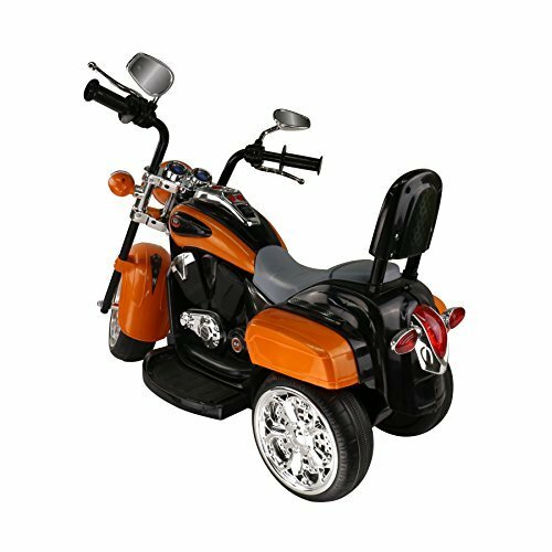 Electric Ride-On Trike Motorcycle for Kids 3-4 Years Old - Orange