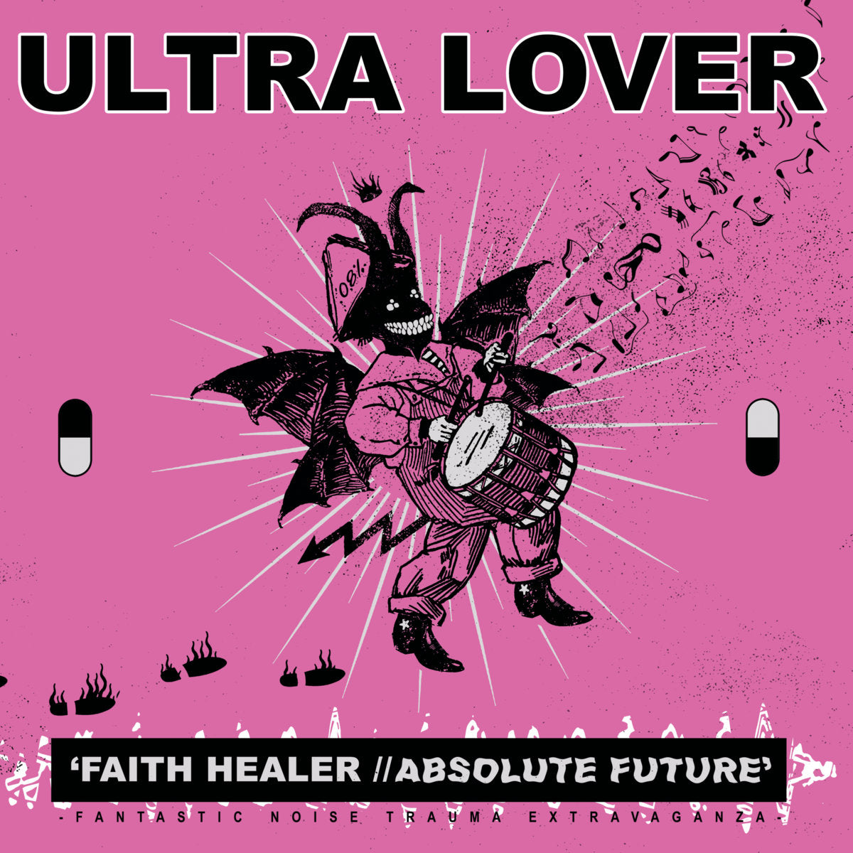 Ultra Lover - Faith Healer / Absolute Future Pink Color Vinyl LP Record