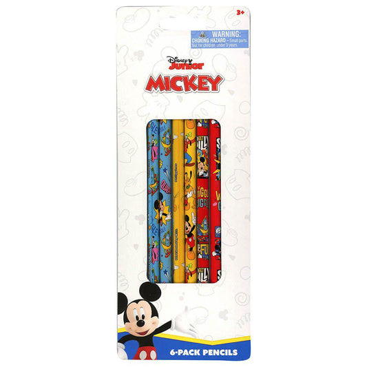 Mickey 6 Pack Pencils on blister card