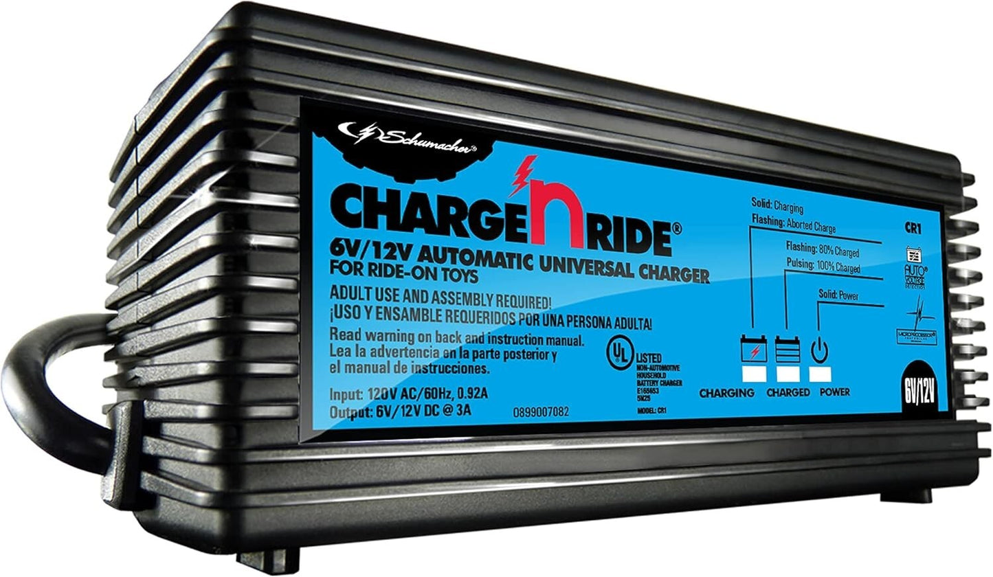 Universal Battery Maintainer for Ride-On Toys with Quick Connect and LED Status Indicator