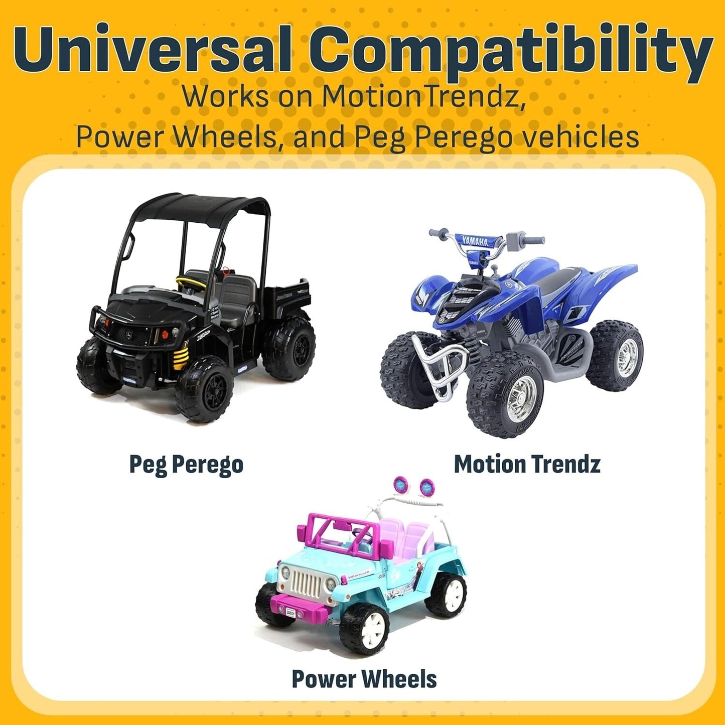 Universal Battery Maintainer for Ride-On Toys with Quick Connect and LED Status Indicator