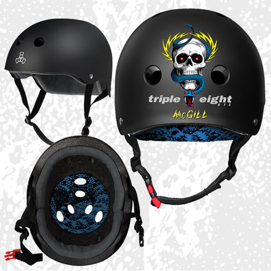 Triple Eight Mike McGill Signature Edition Certified Sweatsaver Skateboard Helmet