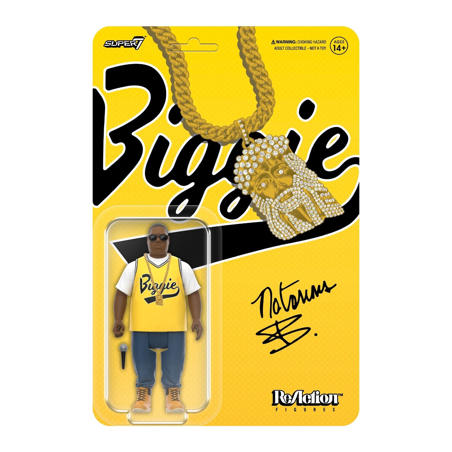 Super7 x NOTORIOUS B.I.G. REACTION - (YELLOW JERSEY) ReAction Figure