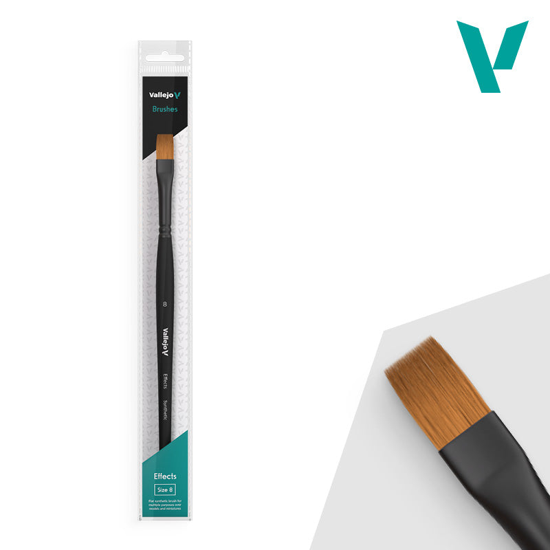 Vallejo Hobby Brushes: Effects - Synthetic - Size 8