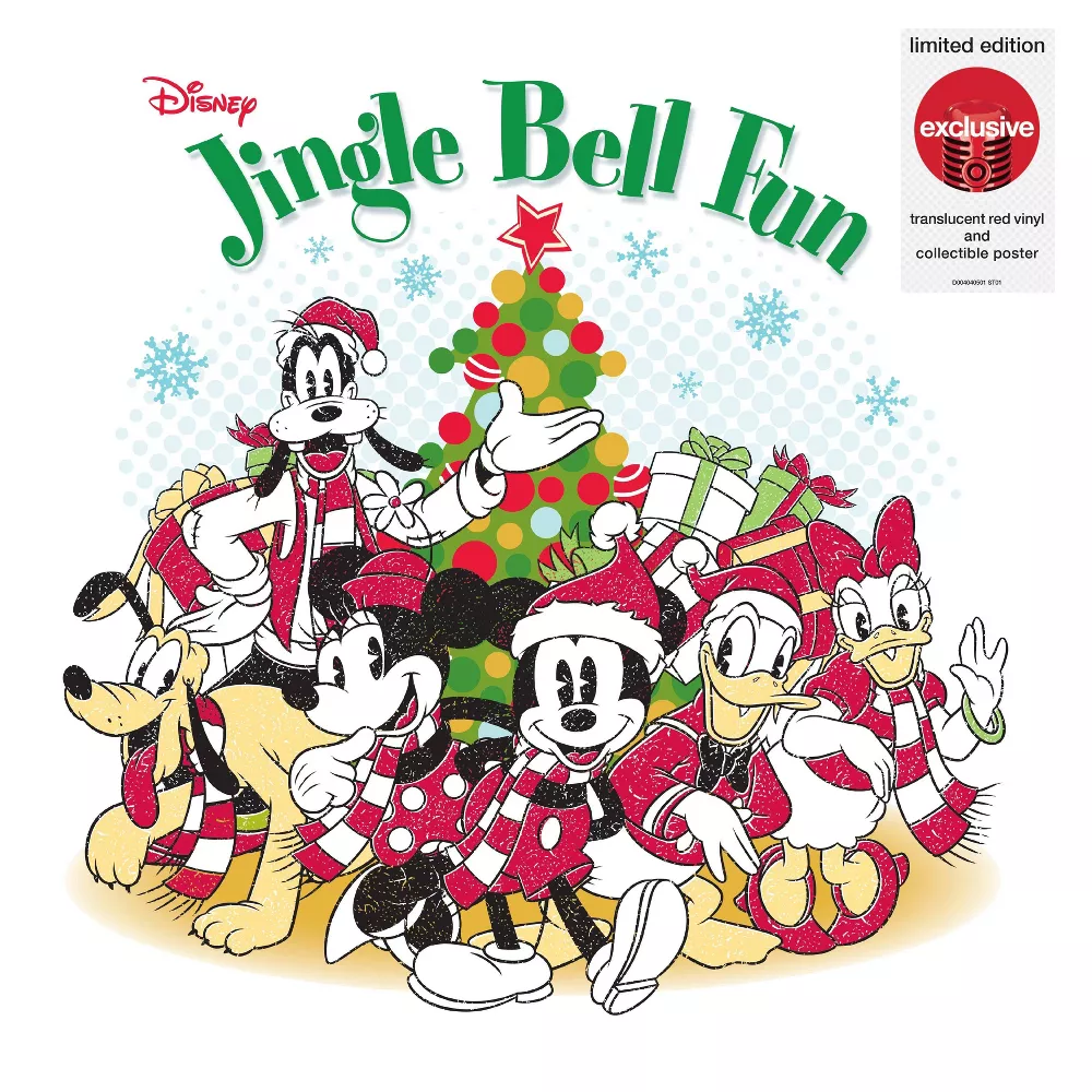 Various Artists Disney Jingle Bell Fun (Limited Edition, Translucent Red Colored Vinyl, Collectible Poster) [Vinyl]