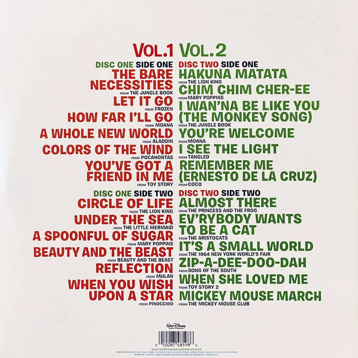 Various Artists Disney Ultimate Hits Vol.1 & 2 (Limited Edition, Green & Blue Vinyl) (2 Lp's) [Vinyl]