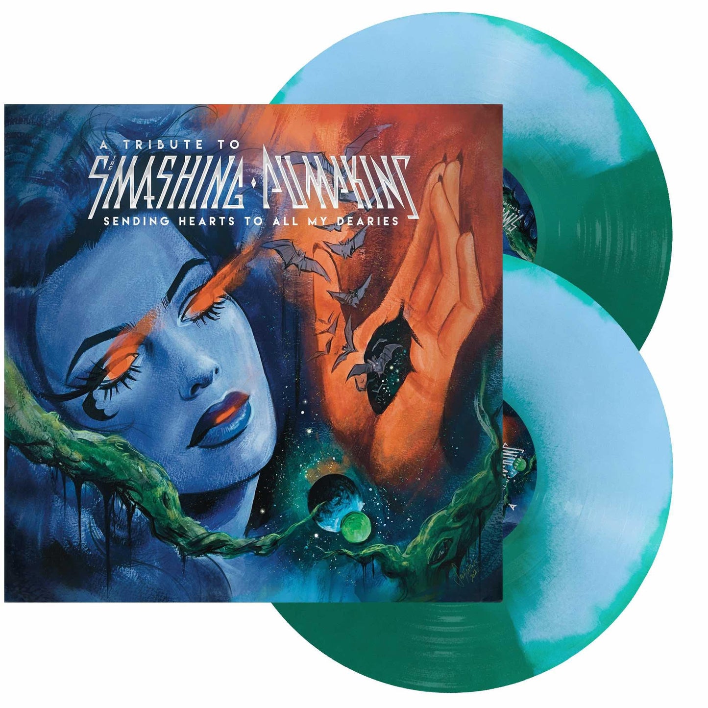 PRE-ORDER Various Artists - Sending Hearts To All My Dearies (Smashing Pumpkins Tribute) [Baby Blue + Green] [2LP] [Vinyl]