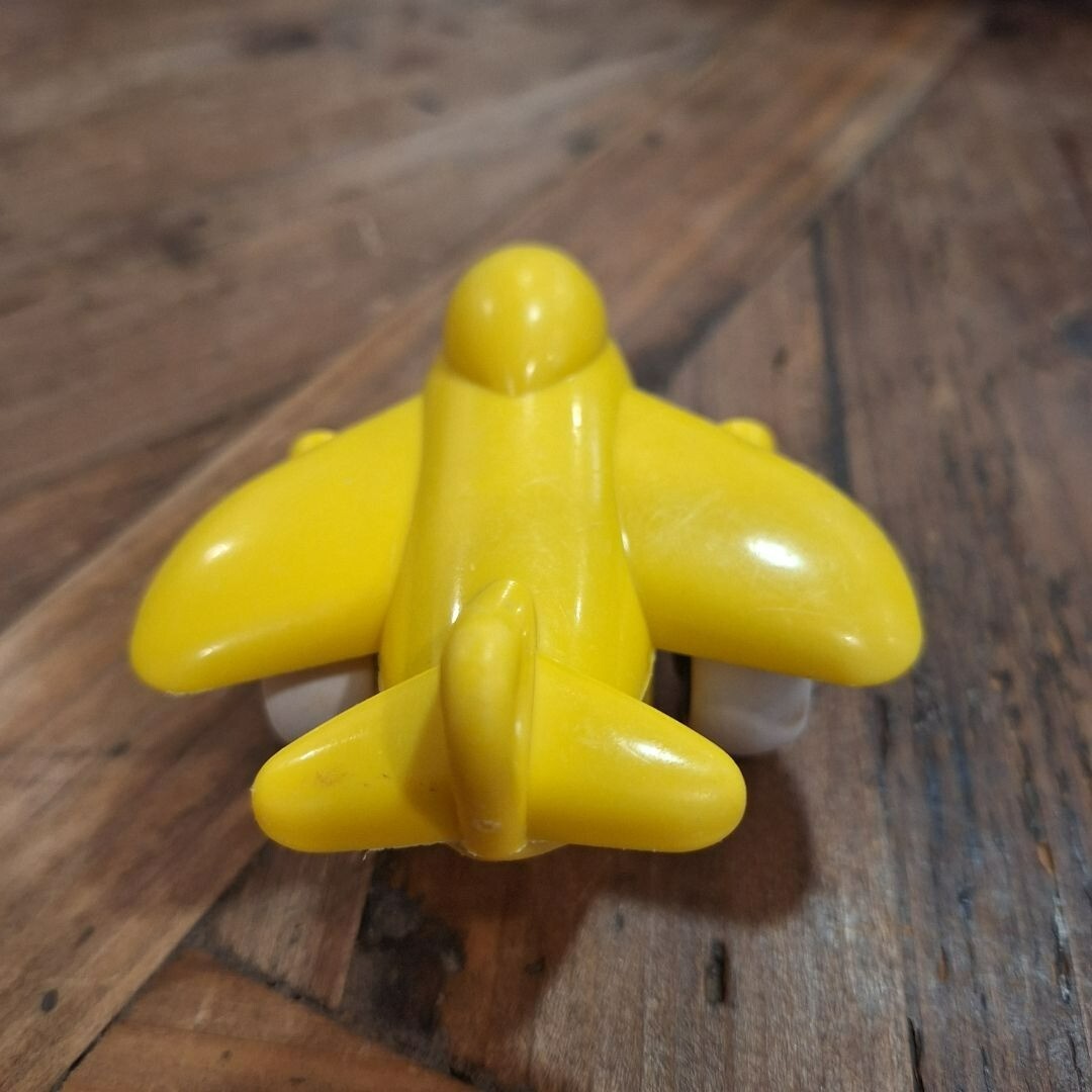 Jumbo Yellow Toddler Play Plane with Rubber Wheels Air Vehicle Toy