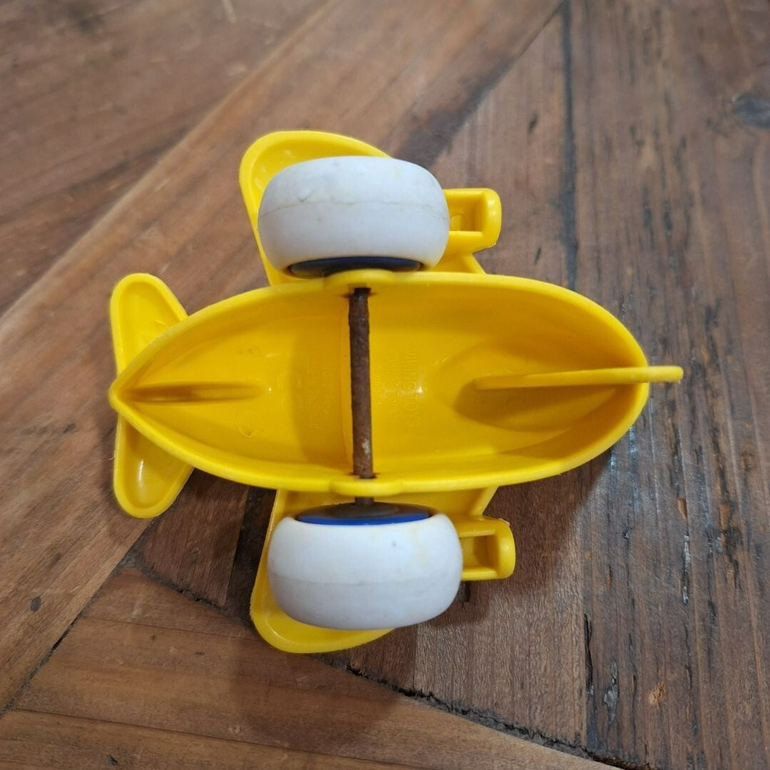 Jumbo Yellow Toddler Play Plane with Rubber Wheels Air Vehicle Toy