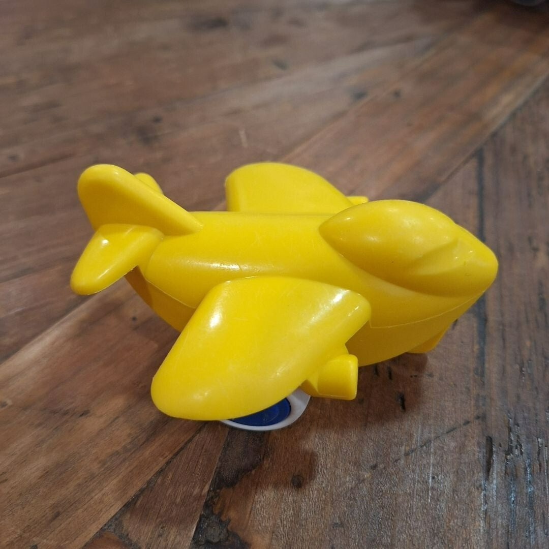 Jumbo Yellow Toddler Play Plane with Rubber Wheels Air Vehicle Toy
