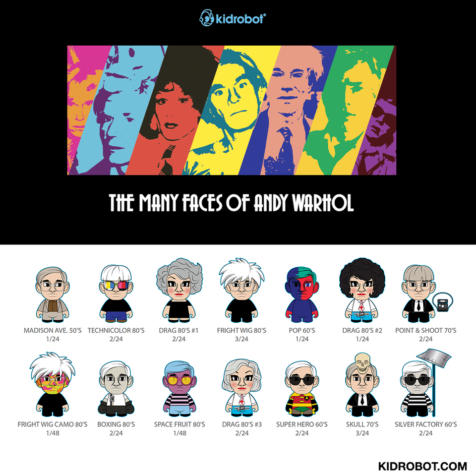 KIDROBOT x ANDY WARHOL The Many Faces of Warhol 3" VINYL FIGURES