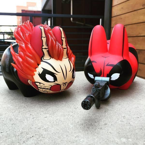 KIDROBOT x MARVEL GHOST RIDER 7" LABBIT TOY FIGURE BY FRANK KOZIK