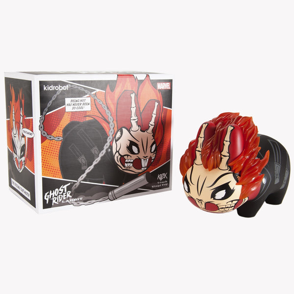 KIDROBOT x MARVEL GHOST RIDER 7" LABBIT TOY FIGURE BY FRANK KOZIK