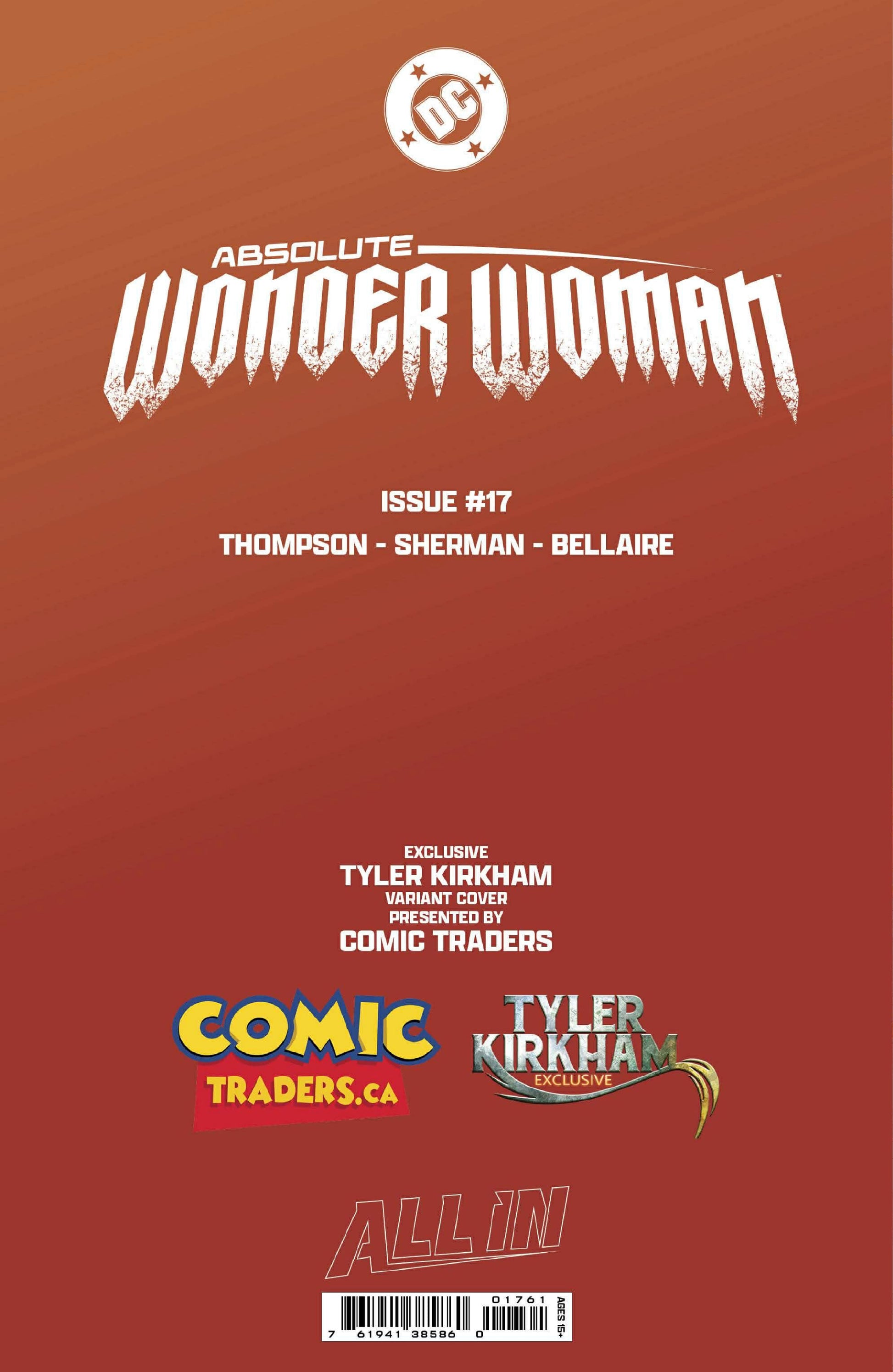 ABSOLUTE WONDER WOMAN #17 TYLER KIRKHAM EXCLUSIVE VIRGIN VAR (02/25/2026) - Golden Apple Comics