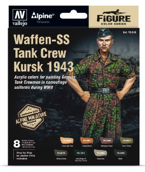Vallejo 70249 17ml Bottle Waffen SS Tank Crew Kursk 1943 Figure Model Color Pain