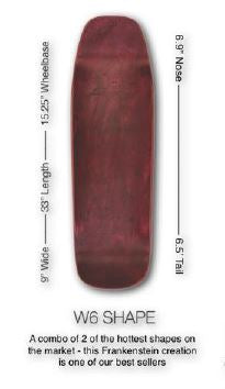 The Dark Slide "Mouse Blood" 90's Shovel Nose Shape Skateboard Deck