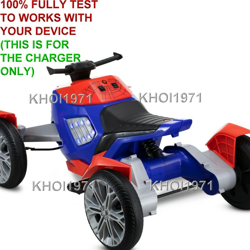 AC Wall Charger Adapter for KT1506 Kidtrax Marvel Spiderman Spiderbike Ride-On Toy