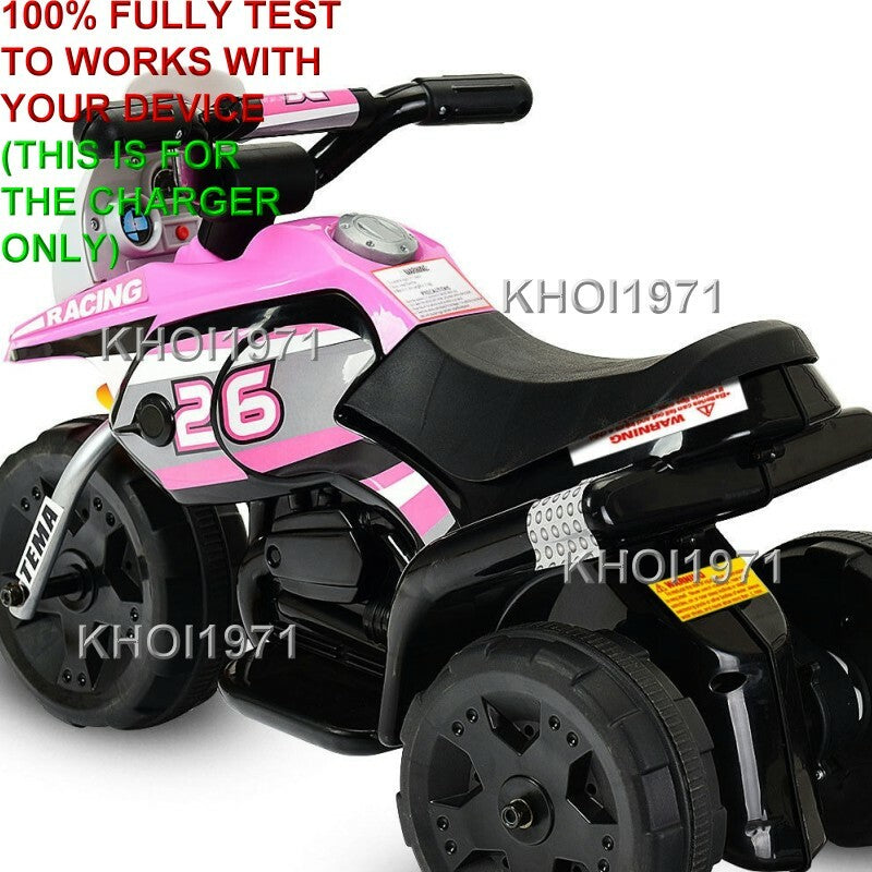 AC Charger Adapter for 6V 3-Wheel Ride-On Motorcycle TY324110