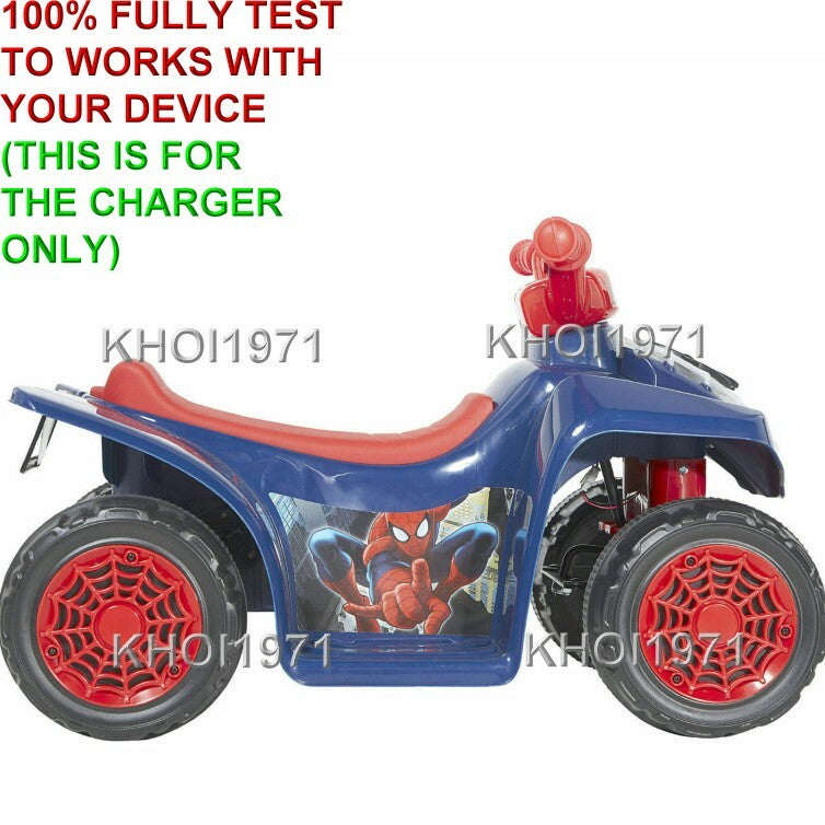 6V AC Wall Charger Adapter for Illuminated Spider-Man Quad Ride-On Vehicle Model 8803-17