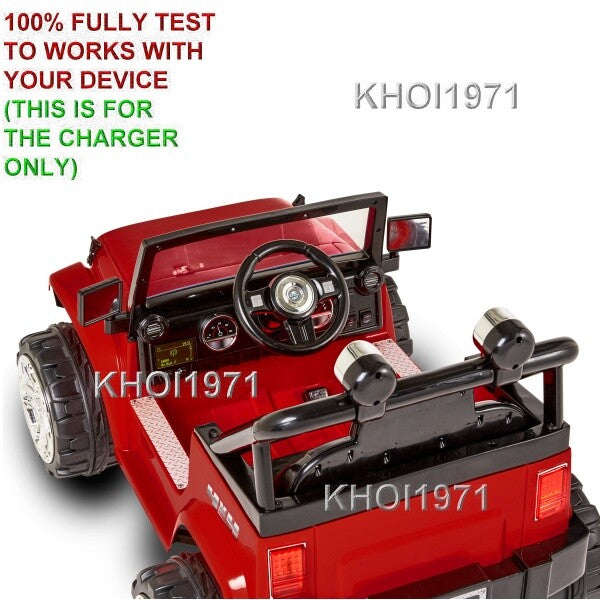AC Wall Charger Adapter for KT1346WM KT1354WM Kids Trax Fun Chaser Jeep Ride-On Toy