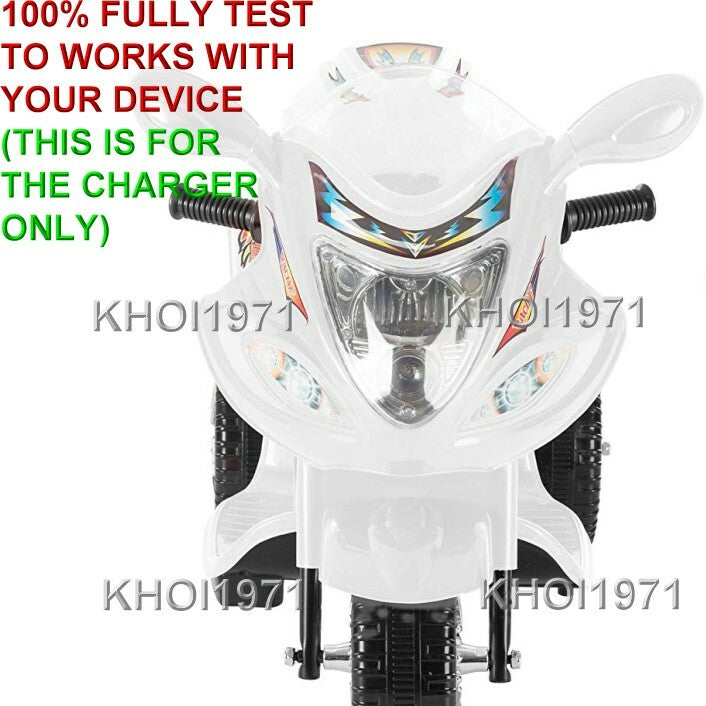 AC Wall Charger Adapter for 3-Wheel Little Rider Trike Motorcycle Ride-On Toy