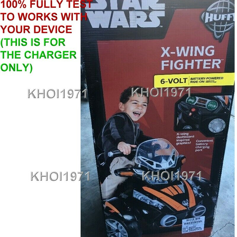 6V AC Wall Charger Adapter for Huffy Star Wars X-Wing Fighter Motorcycle Model 17066