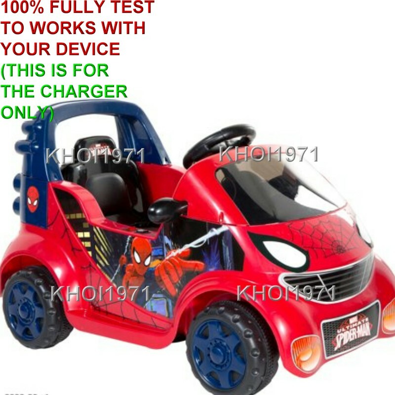 AC Adapter Charger for 6V Battery Ride-On Spider-Man Car Model 8802-08