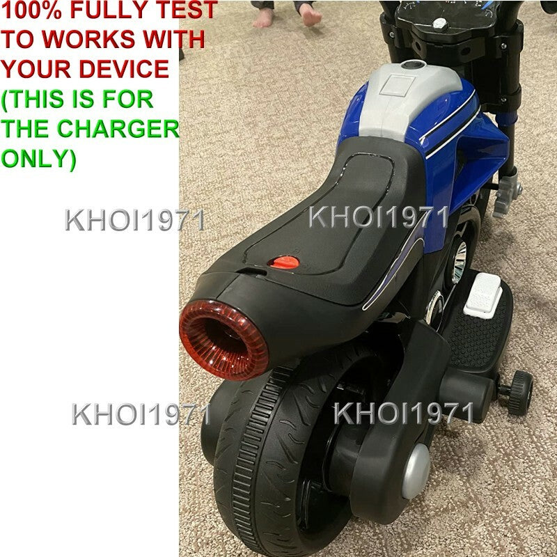 AC Charger Adapter for KidTrax Toddler 6V Ride-On Motorcycle Battery KT1571AZ