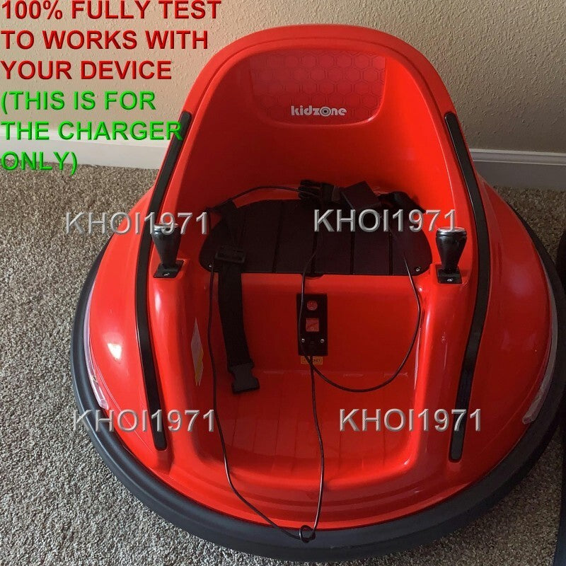 AC Wall Charger Adapter for Kidzone 12V Ride-On Race Bumper Car Battery - 4FT Cable