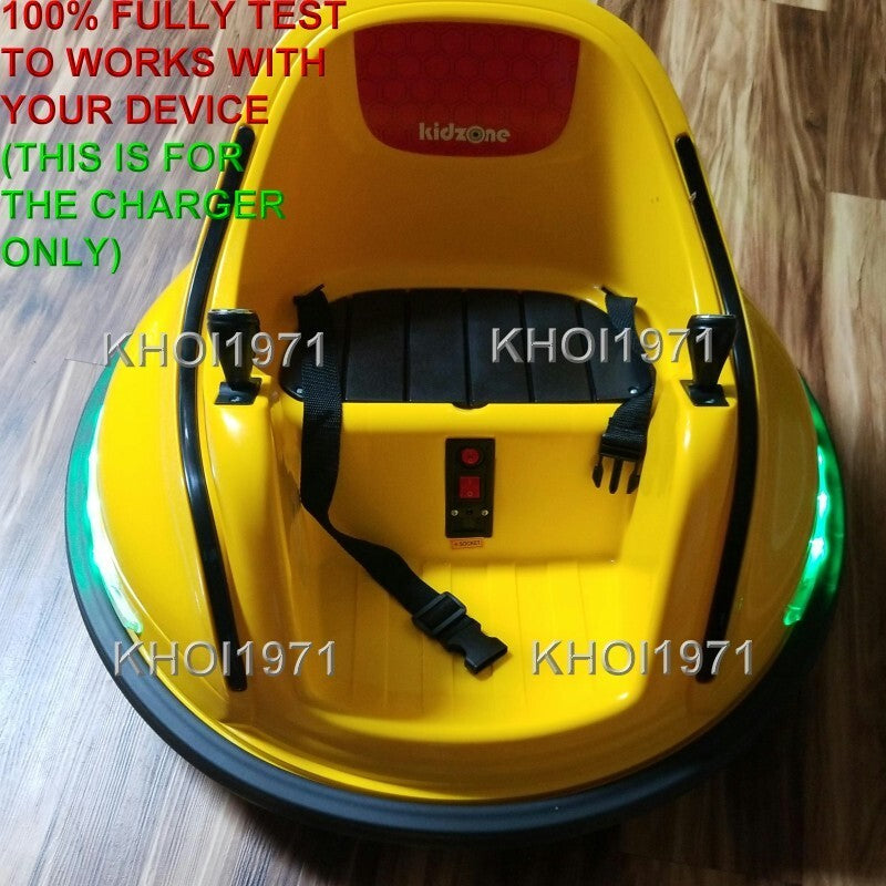 AC Wall Charger Adapter for Kidzone 12V Ride-On Race Bumper Car Battery - 4FT Cable