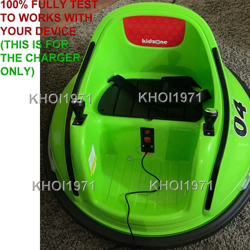 AC Wall Charger Adapter for Kidzone 12V Ride-On Race Bumper Car Battery - 4FT Cable