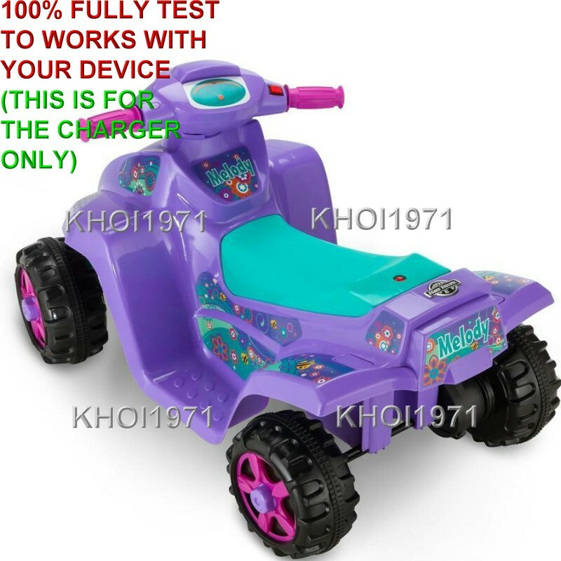 6-Volt AC Wall Charger Adapter for Kid Trax Melody Toddler Quad Ride-On KT1014TG