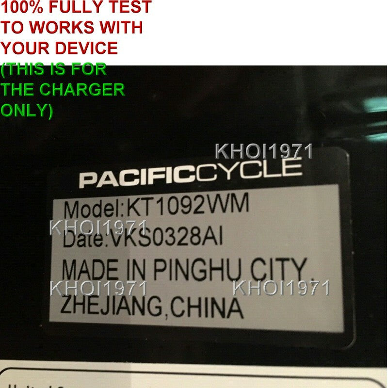 AC wall charger adapter for KT1092 Pacific Cycle CAT bulldozer and tractor ride-on