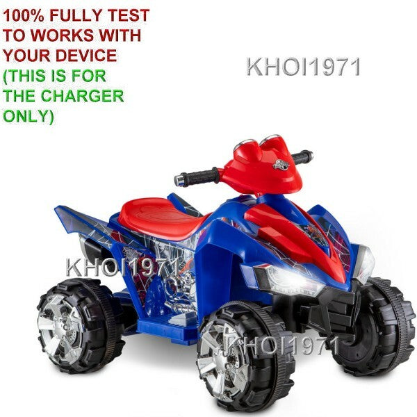 6V AC Wall Charger Adapter for KT1296 Kid Trax Spider-Man Quad Ride-On Battery