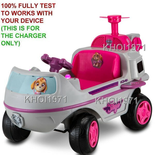 AC Wall Charger Adapter for KT1508WM Kidtrax Paw Patrol Skye Helicopter Ride-On Toy