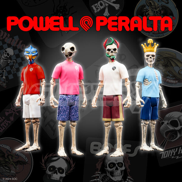 Super7 x Powell Peralta Hawk, Mullen, Caballero, & McGill Wave 5 ReAction Figures