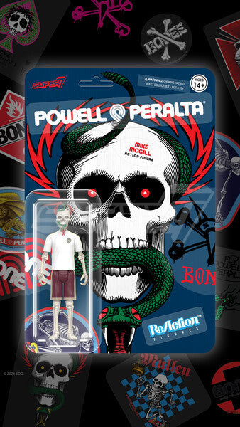 Super7 x Powell Peralta Hawk, Mullen, Caballero, & McGill Wave 5 ReAction Figures