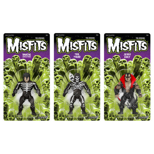 Super7 x Misfits - Skeleton Danzig, Jerry Only, The Fiend 5.5" 3x Action Figure Set