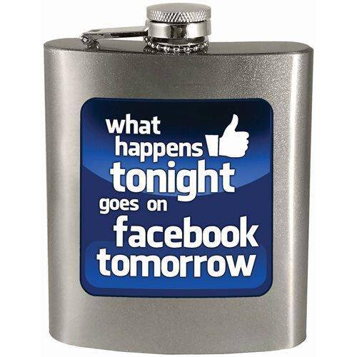 What happens tonight goes on facebook tomorrow 7oz. Hip Flask - Golden Apple Comics