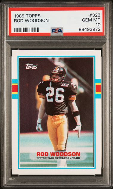 Graded 1989 Topps Rod Woodson #323 Rookie RC Football Card PSA 10 Gem Mint