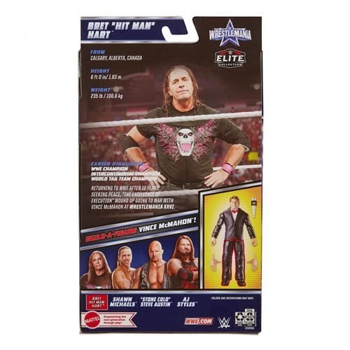 WWE WrestleMania 2022 Elite Bret Hitman Hart Action Figure