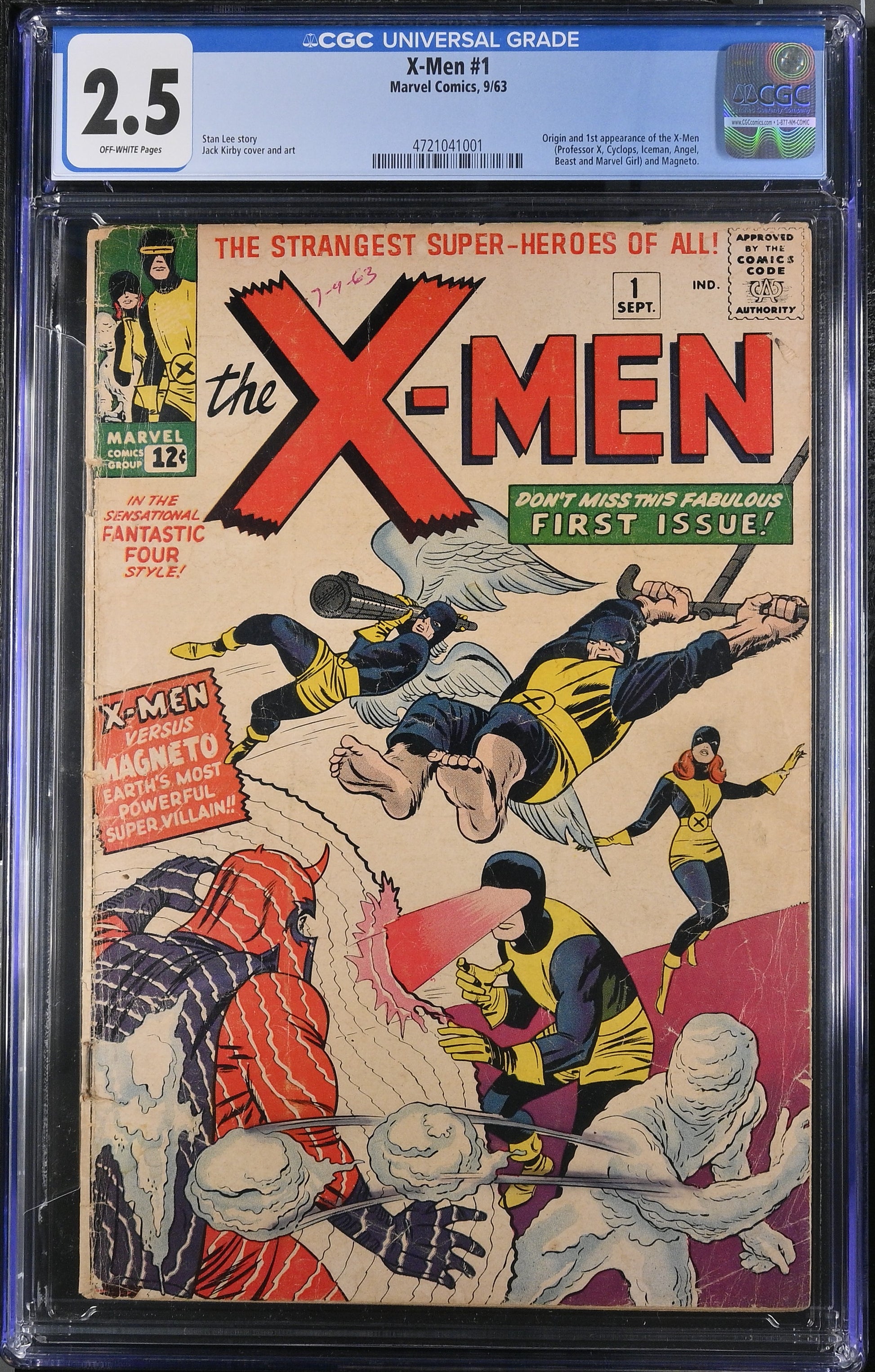 Uncanny X-Men 1 Marvel 1963 CGC 2.5 1st Cyclops Jean Grey Beast Magneto - Golden Apple Comics