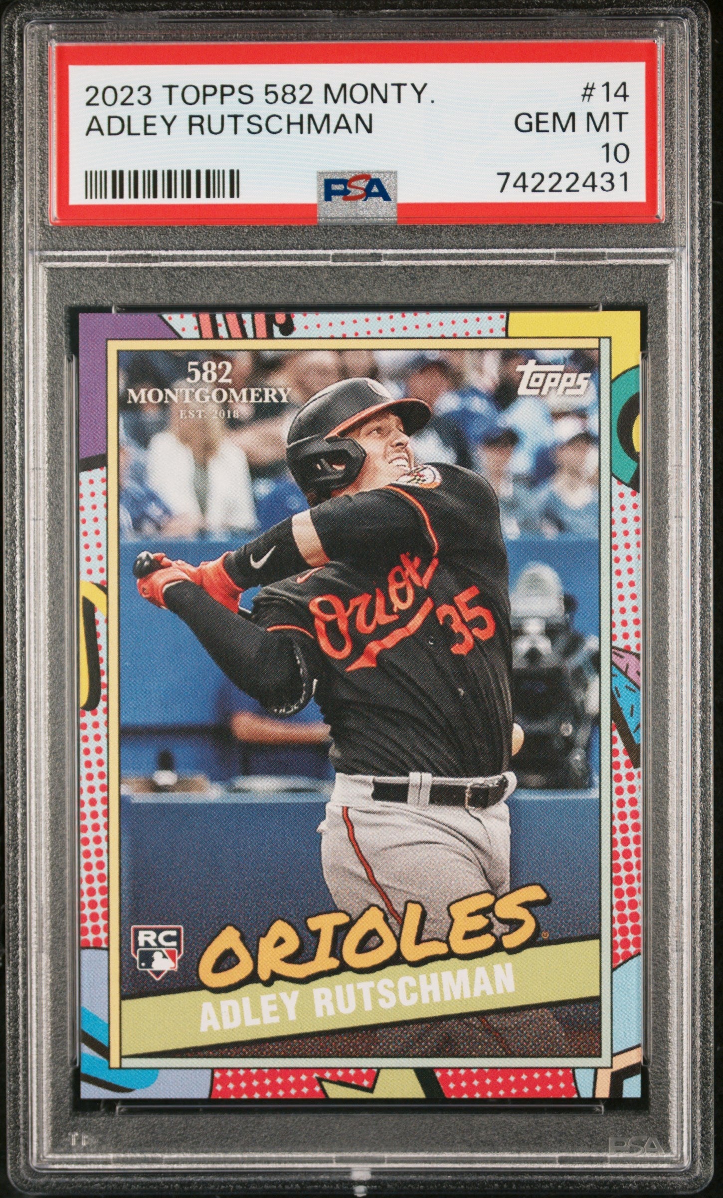 Graded 2023 Topps 582 Monty Adley Rutschman #14 Rookie RC Baseball Card PSA 10 Gem Mint - Golden Apple Comics