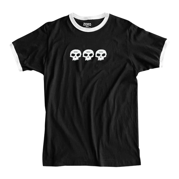 ZERO 3 Skulls Ringer T-SHIRT