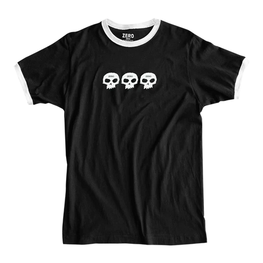 ZERO 3 Skulls Ringer T-SHIRT