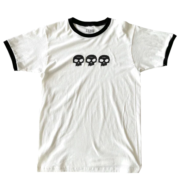 ZERO 3 Skulls Ringer T-SHIRT