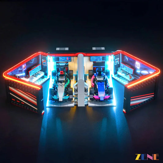 Light Kit for LEGO City F1 Garage Mercedes-AMG Alpine Cars #60444